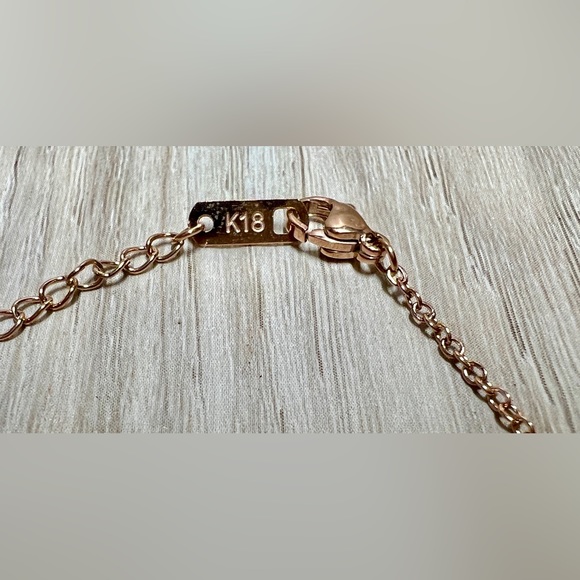 Modernist 18K Rose Gold Plated 3 Square Cube Necklace, 18" - Picture 4 of 4